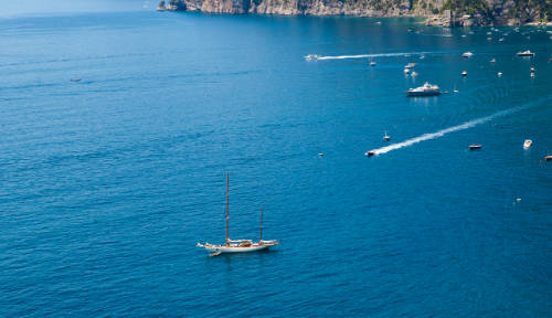Boats near Positano.