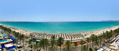 Vista general de Playa de Palma, en Palma de Mallorca.