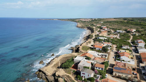 Vista aérea de San Giovanni di Sinis, en Cerdeña