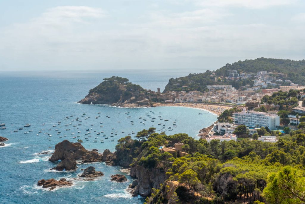 Vista aérea de Tossa de Mar desde el Mirador de Tossa.