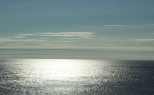 Vista del océano Atlántico desde A Coruña